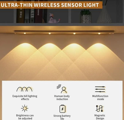 LED PIR Motion Sensor Cabinet lights With USB Rechargeable